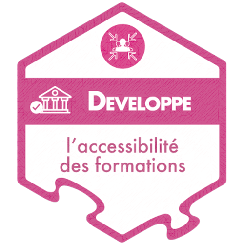 Badge Développe l'accessibilité des formations - RHF AGEFIPH